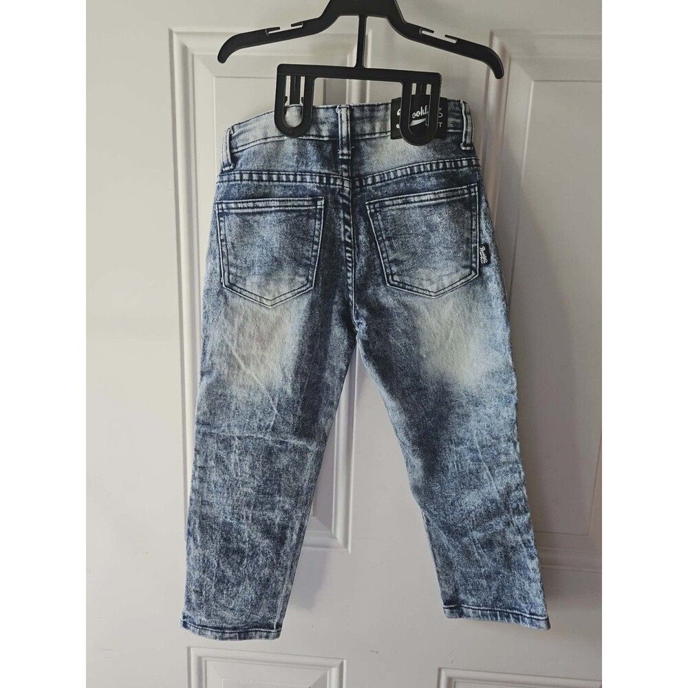 Brooklyn's Best Denim & Rivets Jeans‎ Size 6 Boys Acid Wash Moto Biker Stretch - Picture 4 of 12